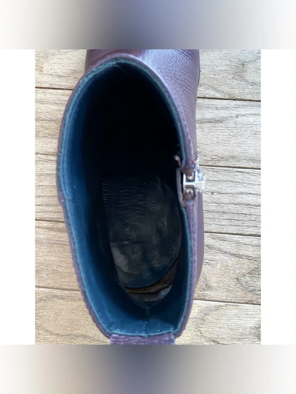 Everlane Made in Italy Burgundy Leather Ankle Boots Pointed Toe Block Heel Sz 11